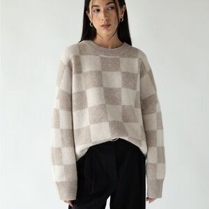 OAK + FORT Check Sweater